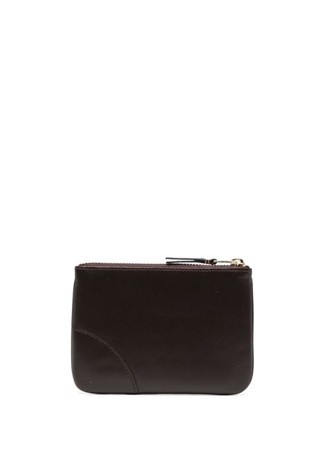 pouch zip classic line unisex marrone COMME DES GARÇONS WALLET | SA8100801